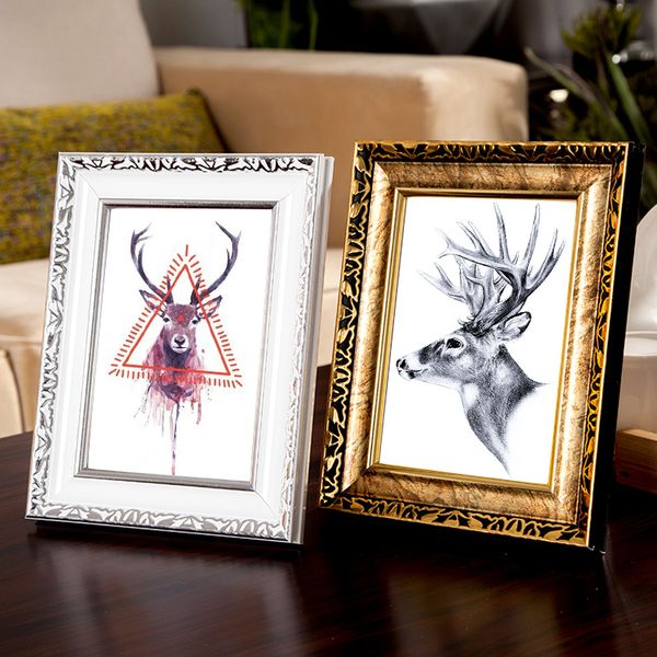 

4 colors quality vintage p frame e europe home decor retrogold picture fram wedding pictures frames desk decoration wzj014