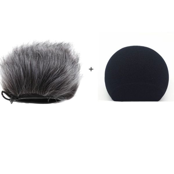 

foam mic wind cover furry windscreen muff for zoom h5 h6 recorder microphone