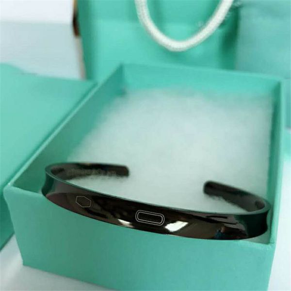 

original the classical charm black titanium open bracelet sterling silver 925 jewelry brands couples holiday gift