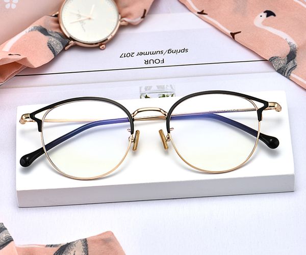

anti blue light round cat eyes eyeglasse frame women&men computer eye protection eyewear optical spectacle glasses unisex