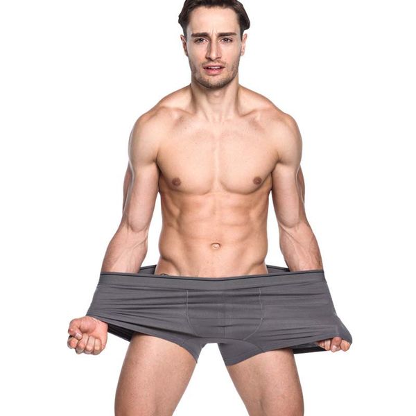 

big size 6xl men boxer shorts for mens comfortable underwear loose plus size solid pants men underpants, Black;white