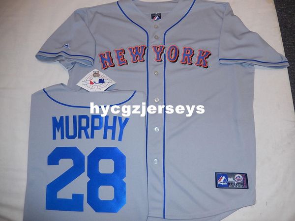 

дешевые бейсбол мужская топ нью-йорк #28 даниэль мерфи рубашка джерси серый мужские сшитые трикотажные изделия большой и высокий размер xs-6, Black;blue