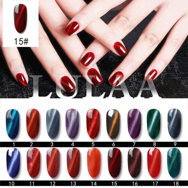 

8ml starry 3d cat eye nail polish gel gel nail polish art lacquer soak off manicure uv varnish lacquer glue tslm1, Red;pink