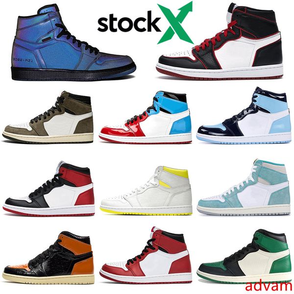 

jumpman travis scott 1 1s stock x mens women basketball shoes fearless bloodline unc spiderman chicago men womens trainers sports sneakers