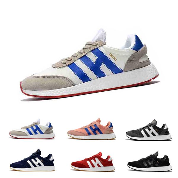 

Size 36-45 Iniki Runner Running Shoes For Men Women Real Top Quality Original Black White Iniki Runner Designer Sport Sneakers Trainers Shoe