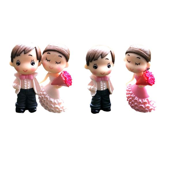 

4pcs miniature bride & groom bonsai decor fairy garden diy micro landscape