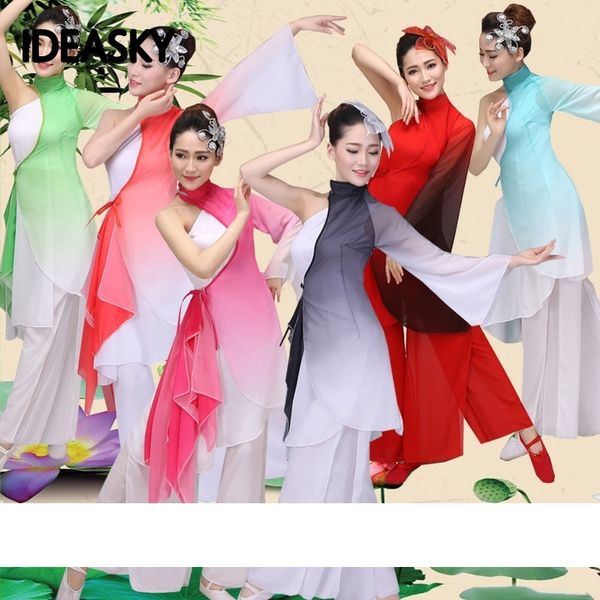 

traditional chinese dance costumes women sleeve folk dance costume national costume for woman fan hanfu clothing performance, Black;red