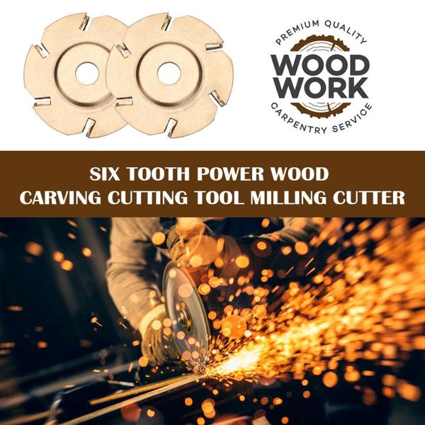 

6t edge tungsten steel carving milling cutter trim bit woodworking aperture angle grinder flush trim carving woodworking tool