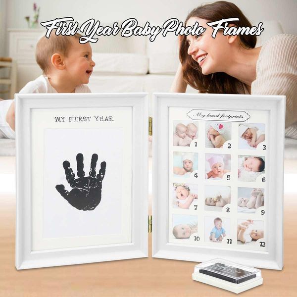 

my first year baby gift kids birthday gift home family decoration ornaments 12 months picture p frame with craft ink pad t191231
