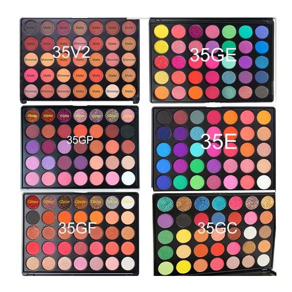 

35 colors glitter eyeshadow palette shiny shimmer matte eye shadow palettes 6 styles optional eye makeup