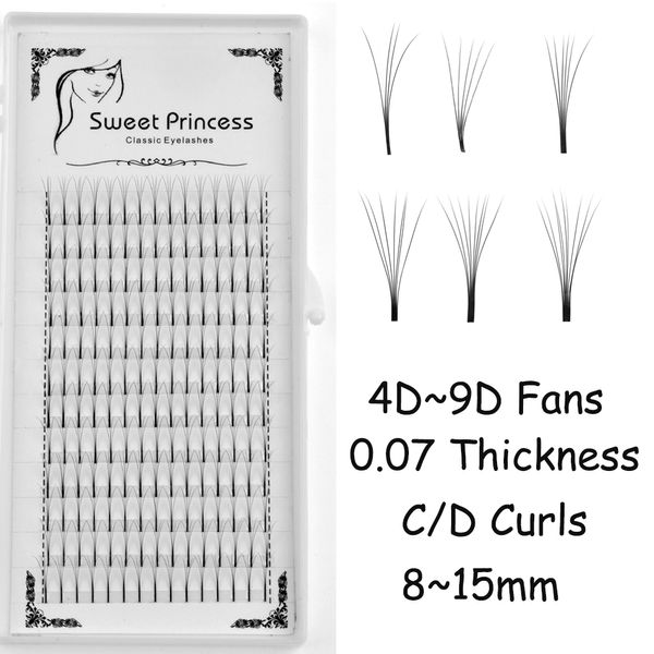 

12 rows russia premade volume fans long stem 0.07 c individual eyelashes extension mink apply quickly lashes extension tools