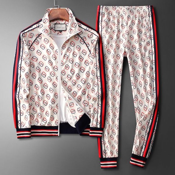 

new men's lapel neck long sleeve zipper running tracksuits red and white mixing colors polyester size:-3xl ing, Gray