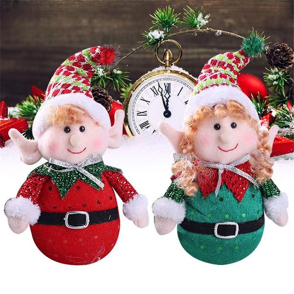 

2019 с рождеством подвеска подарков санта-клаус снеговика дерева игрушки куклы эльф повесьте украшения для дома navidad новый год поставщика