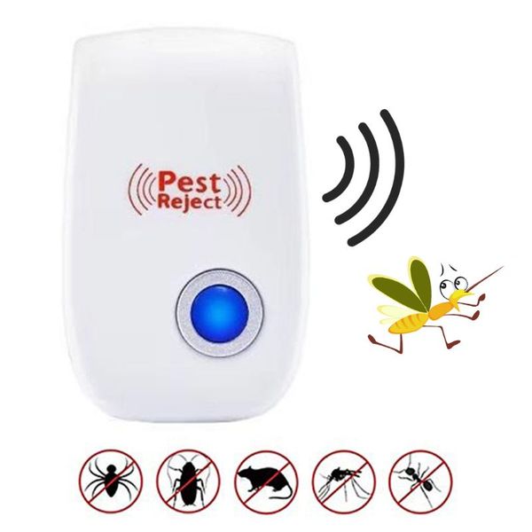 

ultrasonic new pest control set for flea, insects, mosquitoes mice, spiders, ants, rats, roaches, bugs, non-toxic, humans & pets saf, blu