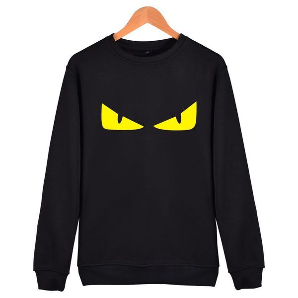 

смешной толстовка новой осени зима сердитых глаз мужчины толстовка хип-хоп стиль марка одежда флис топ с капюшоном tracksuit, Black