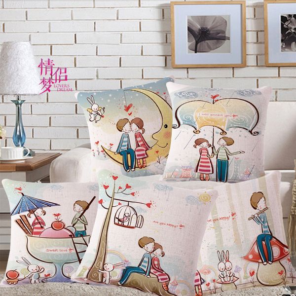 

special sofa hold cotton office cushion lovers embrace pillow case no contain core