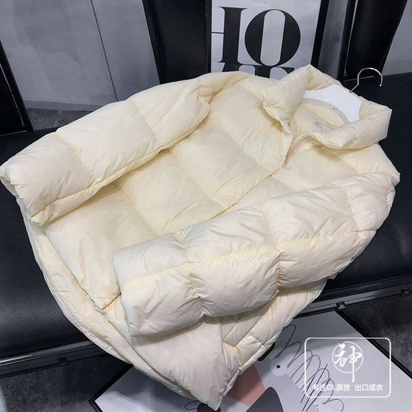 

a generation of 2019 winter versatile warm thick down coat short down jacket coat women's entity, Black;white