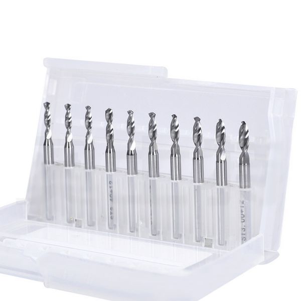

10pcs pcb drill bits 0.3-1.2mm carbide micro mini drill cnc woodworking tools drilling glass cutters cnc engraving machine
