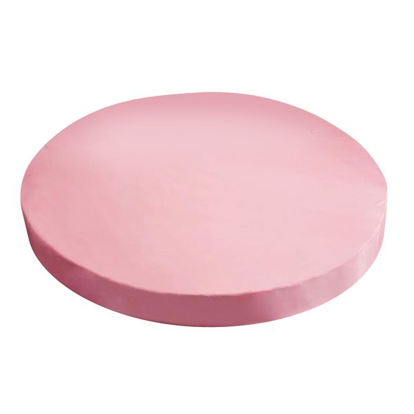 

pink silk &cotton round bed spread fitted sheet covers