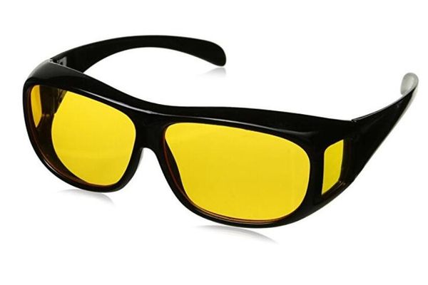 

HD Night Vision Driving Sunglasses Men Yellow Lens Over Wrap Around Glasses Dark Driving Protective Goggles Anti Glare 1000 pairs