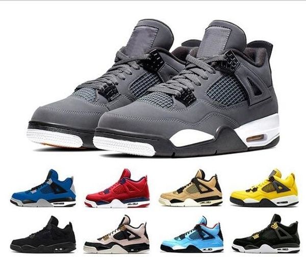 

36-47 bred cool grey 4 iv 4s mens basketball shoes mushroom encore what the pizzeria royalty black cat men women trainers sports sneakers