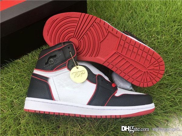 

2019 продажа воздуха аутентичные 1 high og bloodline обувь черный баскетбол gym красно-белые ретро мужчины женщины спортивные кроссовки 5550