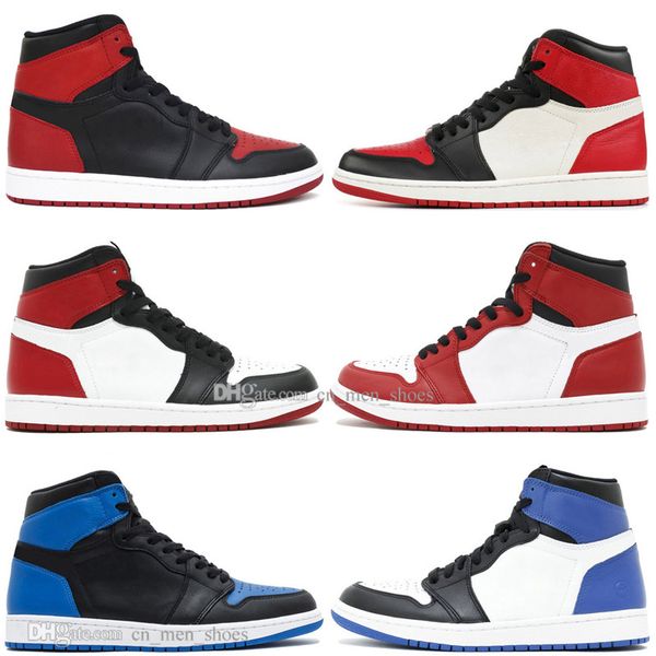 

with box new 1 og banned bred toe spider-man unc 1s 3 mens basketball shoes homage to home royal blue men sports designer sneakers