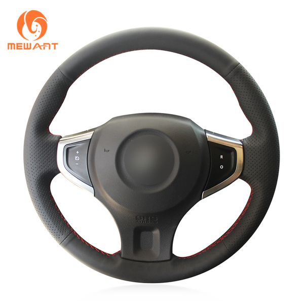 

mewant black artificial leather car steering wheel cover for koleos 2008-2016 samsung qm5 2007-2014