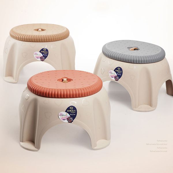 

non-slip home thick plastic stool short stool living room shoe bench children bench small pad footstool
