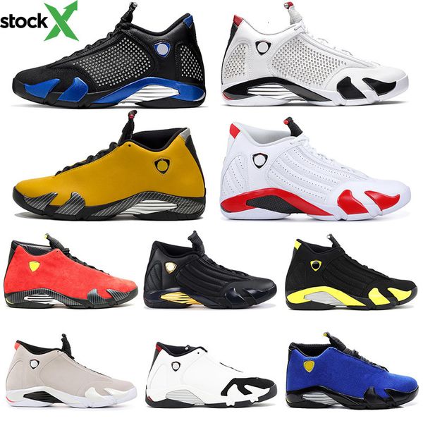 

14s 2020 mens basketball shoes xiv 23 candy cane reverse black toe indiglo fusion varsity red suede last sleather dmp sports trainers