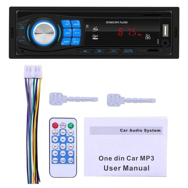 

стерео новый автомобильный радиоприемник автомобиля 12v радио u диск fm aux-in входной приемник sd usb в тире mp3 мультимедиа плеер