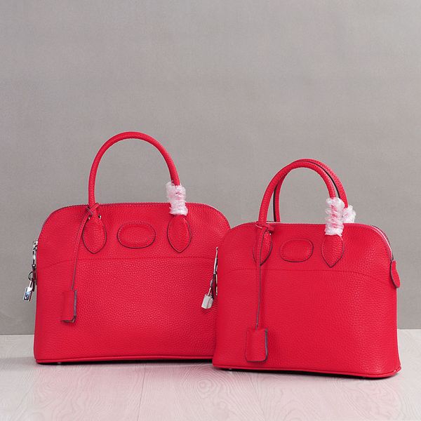 

women's single shoulder bag lady handbags in europe and the trend of the litchi grain cowhide leather lapbag shell litchi grain female