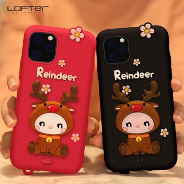 

2020 new soft tup christmas cartoon shell for 2019 new iphone 11 iphone 11pro max fashion case with wristband quality