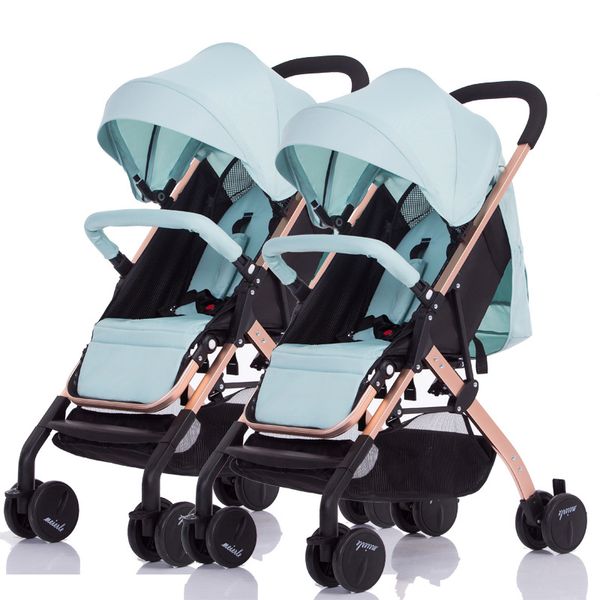 

2 in1 twins baby stroller can be split can sit on a reclining double stroller baby twins trolly four wheel carriage