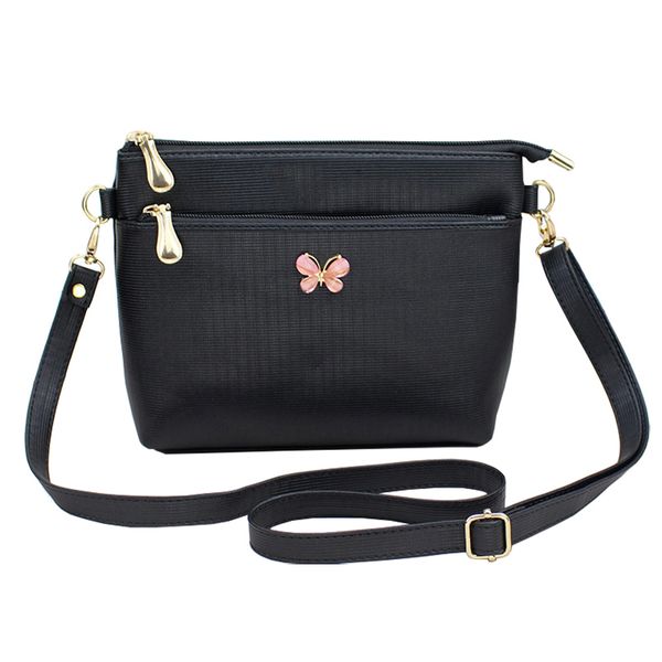

fashion women handbag pu leather solid color messenger bag autumn women crossbody shoulder bags female bowknot flap bags purse