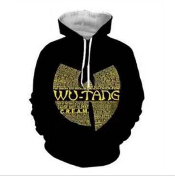 

новая мода wu tang clan crewneck кофты женщины / мужчины повседневная толстовки забавный 3d печать пуловеры rs028, White;black