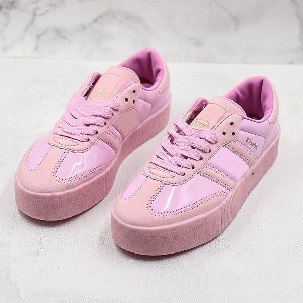

2019 samba originals samba rose casual shoes girls women casual sneakers jelly sequin skateboard shoes luxury slip-on fashion designer shoes