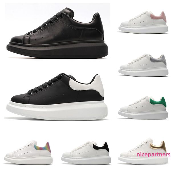 

2019 luxury designer shoes womens mens trainers black white leather platform shoes flat casual party wedding suede sports sneakers