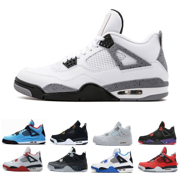 

runner man basketball shoes sneakers for men 4s cactus jack bred 23 bred fire red pure white athletic sports shoe ing
