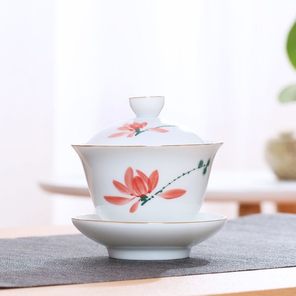 

newyearnew retro single tea tureen accessorie ceramic handpainted cup business gift tableware kung fu tea set wedding gift