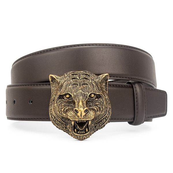 

belts mens woman leather belt fashion snake tiger needle buckle width 34mm highly quality a1, Black;brown