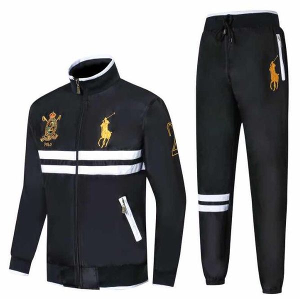 

2019 новая осень мужская полный zip поло спортивный костюм мужчины спортивный костюм белый дешевые мужчины толстовка и брюки костюм балахон, White;black