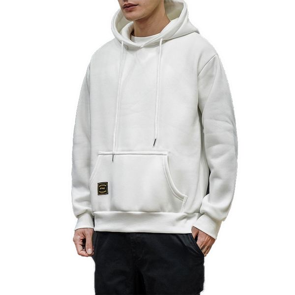 

мода белый толстовка мужской весна пиджаки люди причинного streetwear solid man толстовка harajuku вверх, Black