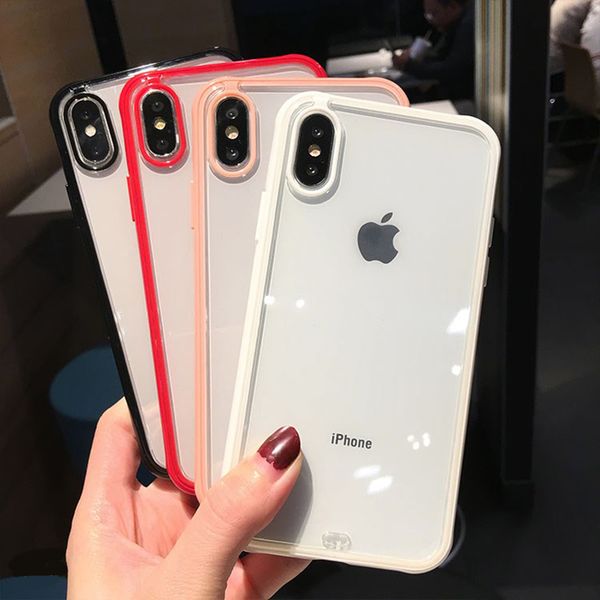 

Противоударный бампер Прозрачный силиконовый чехол для телефона iPhone X XS XR XS Max 8 7 6