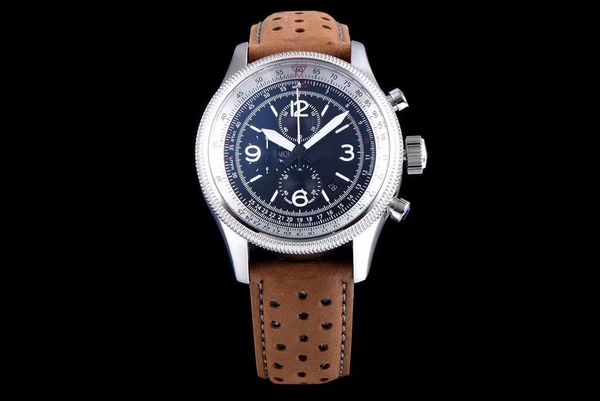 

2019 wholesale fashion watches, 361l stainless steel,44mm, os quartz movement, multi-functional timing, men's quartz watches, Slivery;brown