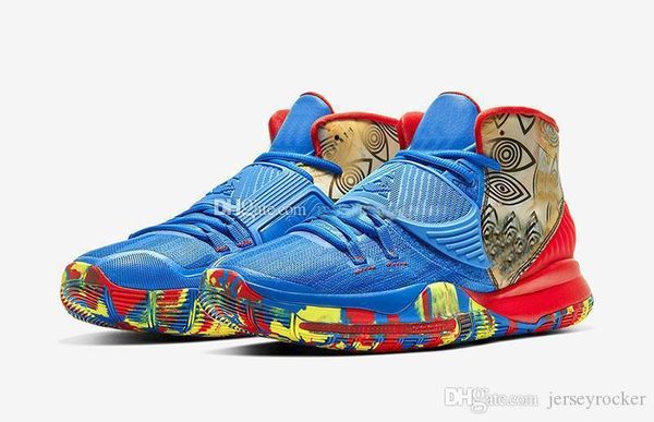 

2020 wholesale kyrie 6 designer sneaker pre-heat nyc la shanghai guangzhou miami houston heal the world 6s basketbal sports shoes 7-12