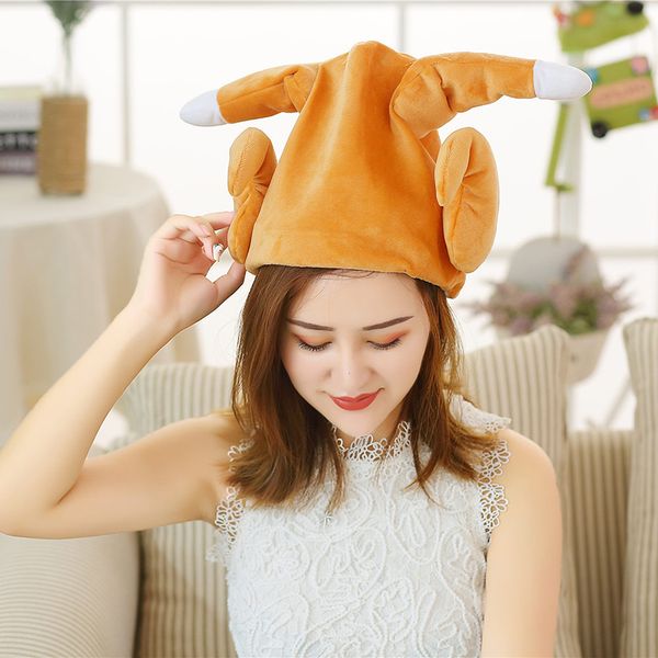 

cute plush toy electronic dance chicken leg funny hat adjustable birthday gifts for children lxy9