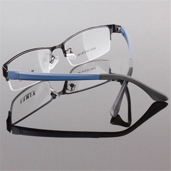 

men durable eyewear metal frame half rim designer clear lens eye glasses frame wholesales, Silver
