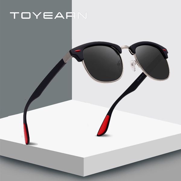

brand classic design half frame polarized sunglasses men women driving goggle points for men fashion sun glasses uv400, White;black