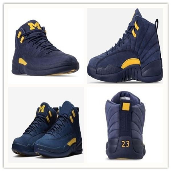 

12 michigan dark grey bordeaux the master black wool flu game basketball shoes 12s sports shoes mens athletics discount womens sneaker